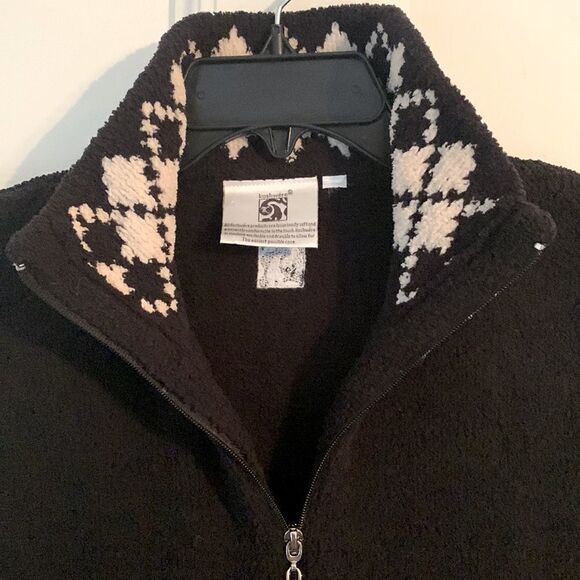 Kashwere Womens Zip Up Black Sleeveless Vest Large - Picture 6 of 13